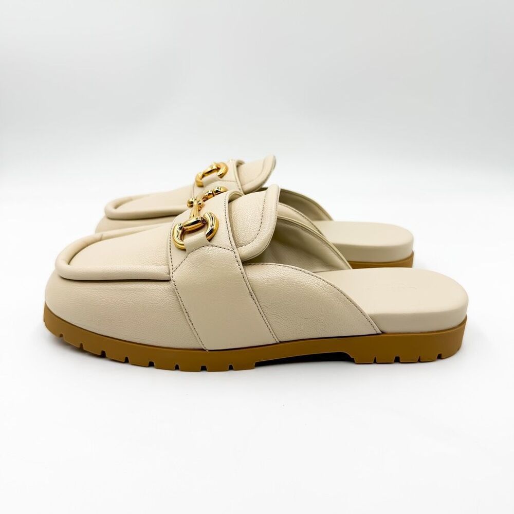 Gucci Airel Horsebit Leather Mules Ivory Loafer Slides EU 40 US 10 - Picture 5 of 11